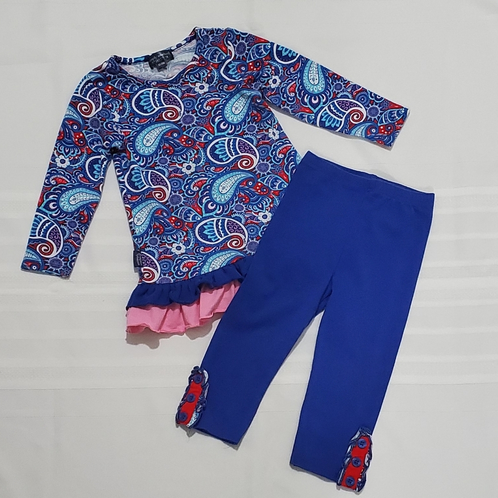 Simply Southern Baby Girls Paisley Outfit Set